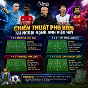 Chiến Thuật Phổ Biến Tại Ngoại Hạng Anh Hiện Nay