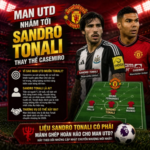 Man Utd Nhắm Tới Sandro Tonali Thay Thế Casemiro