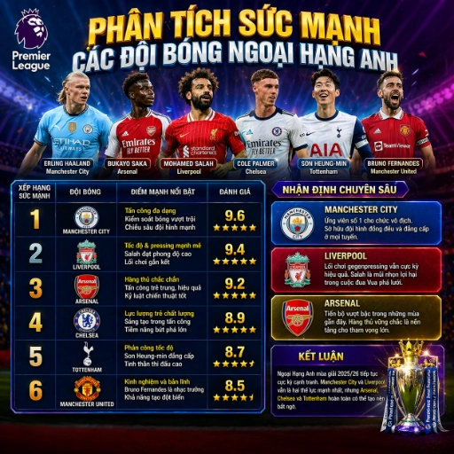 Phân Tích Sức Mạnh Các Đội Bóng Ngoại Hạng Anh