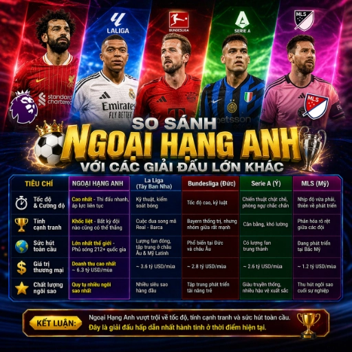 So Sánh Ngoại Hạng Anh Với Các Giải Đấu Lớn Khác