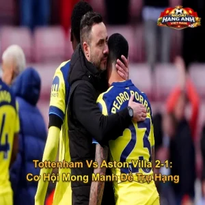 Tottenham Vs Aston Villa 2-1: Cơ Hội Mong Manh Để Trụ Hạng
