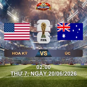 Soi Kèo Nhà Cái Hoa Kỳ Vs Úc (2H Ngày 20/06 World Cup 2026): Chủ Nhà Săn Vé Đi Tiếp Trước Socceroos